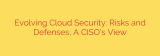Evolving Cloud Security: Risks and Defenses, A CISO’s View