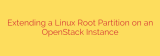 Extending a Linux Root Partition on an OpenStack Instance