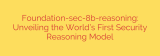 Foundation-sec-8b-reasoning: Unveiling the World’s First Security Reasoning Model