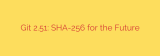 Git 2.51: SHA-256 for the Future