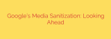 Google’s Media Sanitization: Looking Ahead