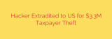 Hacker Extradited to US for $3.3M Taxpayer Theft
