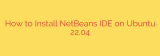 How to Install NetBeans IDE on Ubuntu 22.04