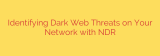 Identifying Dark Web Threats on Your Network with NDR