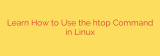 Learn How to Use the htop Command in Linux