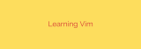 Learning Vim