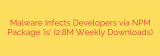 Malware Infects Developers via NPM Package ‘is’ (2.8M Weekly Downloads)