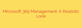 Microsoft 365 Management: A Realistic Look