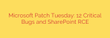Microsoft Patch Tuesday: 12 Critical Bugs and SharePoint RCE