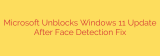 Microsoft Unblocks Windows 11 Update After Face Detection Fix