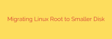 Migrating Linux Root to Smaller Disk