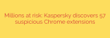 Millions at risk: Kaspersky discovers 57 suspicious Chrome extensions