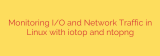Monitoring I/O and Network Traffic in Linux with iotop and ntopng