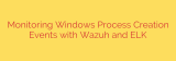 Monitoring Windows Process Creation Events with Wazuh and ELK