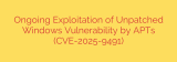 Ongoing Exploitation of Unpatched Windows Vulnerability by APTs (CVE-2025-9491)