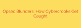 Opsec Blunders: How Cybercrooks Get Caught