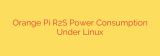 Orange Pi R2S Power Consumption Under Linux