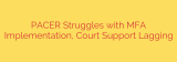 PACER Struggles with MFA Implementation, Court Support Lagging