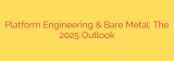 Platform Engineering & Bare Metal: The 2025 Outlook