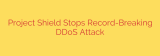 Project Shield Stops Record-Breaking DDoS Attack