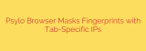 Psylo Browser Masks Fingerprints with Tab-Specific IPs