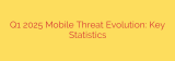 Q1 2025 Mobile Threat Evolution: Key Statistics