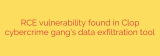 RCE vulnerability found in Clop cybercrime gang’s data exfiltration tool