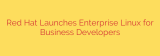 Red Hat Launches Enterprise Linux for Business Developers