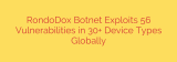 RondoDox Botnet Exploits 56 Vulnerabilities in 30+ Device Types Globally