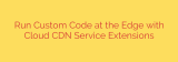 Run Custom Code at the Edge with Cloud CDN Service Extensions