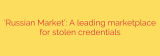 ‘Russian Market’: A leading marketplace for stolen credentials