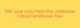 SAP June 2025 Patch Day Addresses Critical NetWeaver Flaw