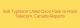 Salt Typhoon Used Cisco Flaw to Hack Telecom, Canada Reports