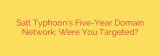 Salt Typhoon’s Five-Year Domain Network: Were You Targeted?