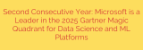 Second Consecutive Year: Microsoft is a Leader in the 2025 Gartner Magic Quadrant for Data Science and ML Platforms