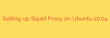 Setting up Squid Proxy on Ubuntu 20.04
