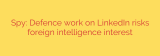 Spy: Defence work on LinkedIn risks foreign intelligence interest