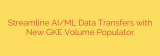 Streamline AI/ML Data Transfers with New GKE Volume Populator
