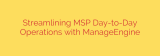 Streamlining MSP Day-to-Day Operations with ManageEngine
