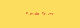 Sudoku Solver