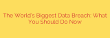The World’s Biggest Data Breach: What You Should Do Now