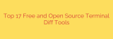 Top 17 Free and Open Source Terminal Diff Tools