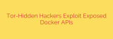 Tor-Hidden Hackers Exploit Exposed Docker APIs