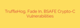 TruffleHog, Fade In, BSAFE Crypto-C Vulnerabilities