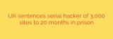 UK sentences serial hacker of 3,000 sites to 20 months in prison