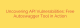 Uncovering API Vulnerabilities: Free Autoswagger Tool in Action