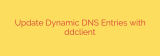Update Dynamic DNS Entries with ddclient