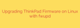Upgrading ThinkPad Firmware on Linux with fwupd