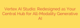 Vertex AI Studio: Redesigned as Your Central Hub for All-Modality Generative AI