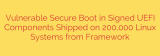 Vulnerable Secure Boot in Signed UEFI Components Shipped on 200,000 Linux Systems from Framework
